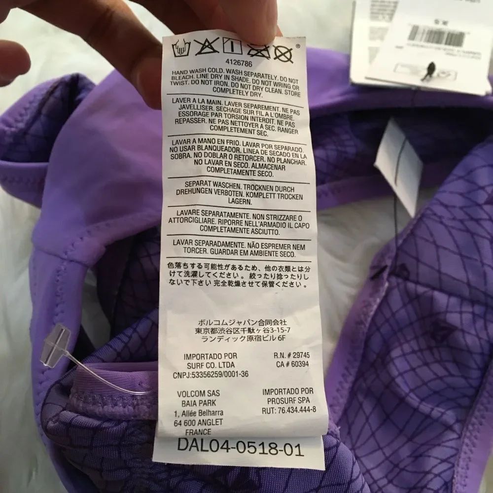NEW Volcom Women’s Simply Solid Cheeky Purple Swimsuit Bottoms Size XS - Picture 10 of 13